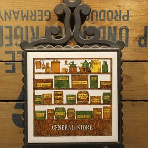 Vintage Cast Iron Trivet/ Potholder 12 1/2